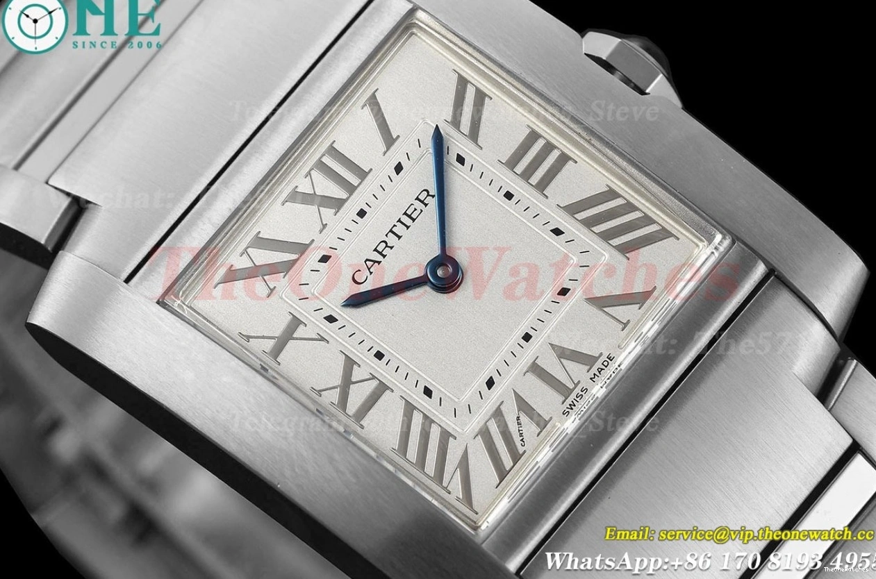 Tank SS SS 27mm Française 8848F Quartz Dial Silver 0326